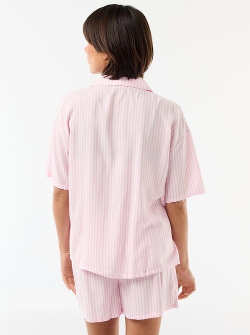 Striped Pajama Set: Top + Shorts - Kiabi