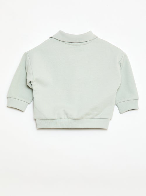 Striped Polo Collar Sweatshirt - Kiabi