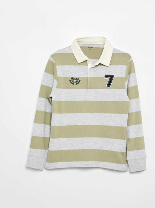 Striped Polo Shirt with Contrast Collar - Kiabi