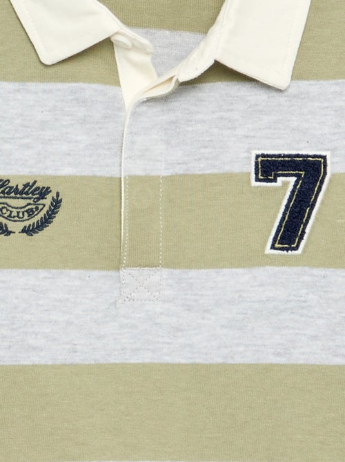 Striped Polo Shirt with Contrast Collar - Kiabi