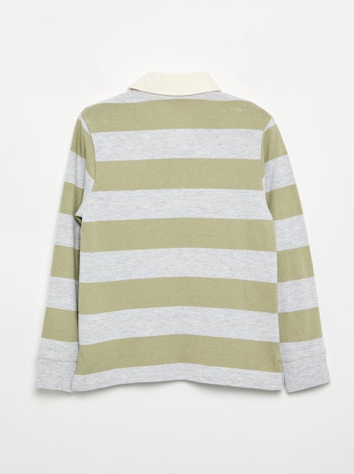 Striped Polo Shirt with Contrast Collar - Kiabi