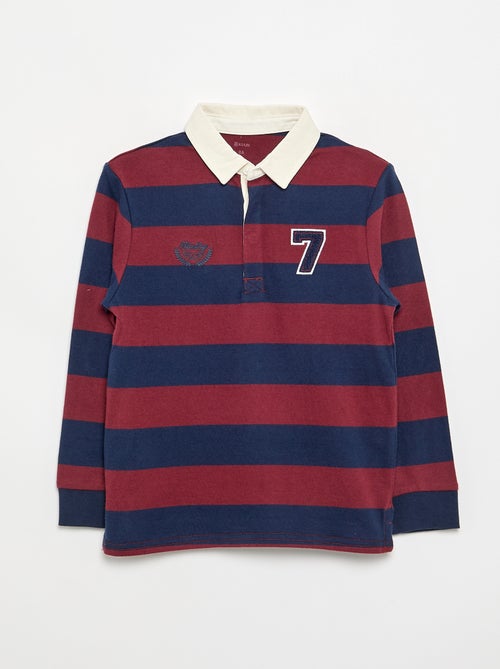 Striped Polo Shirt with Contrast Collar - Kiabi