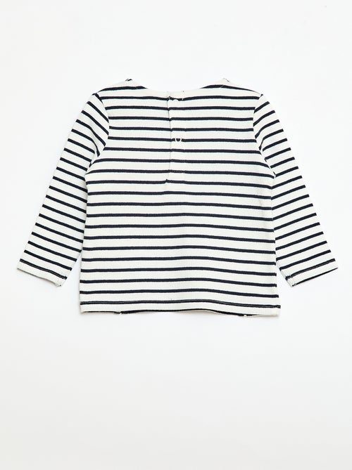 Striped Ribbed T-shirt - Kiabi