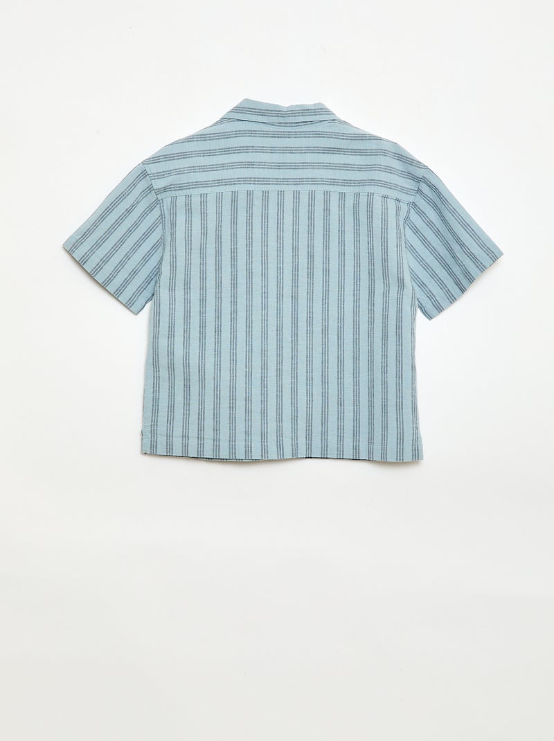 Striped shirt and shorts set Blue - Kiabi