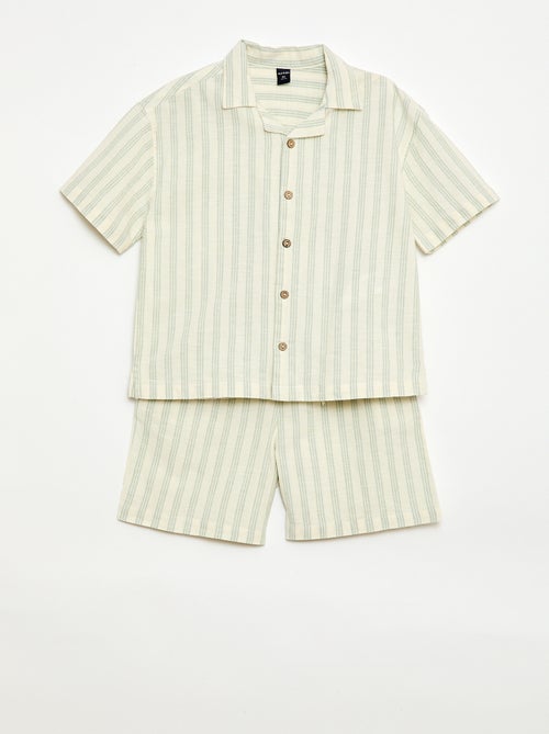 Striped shirt and shorts set - Kiabi