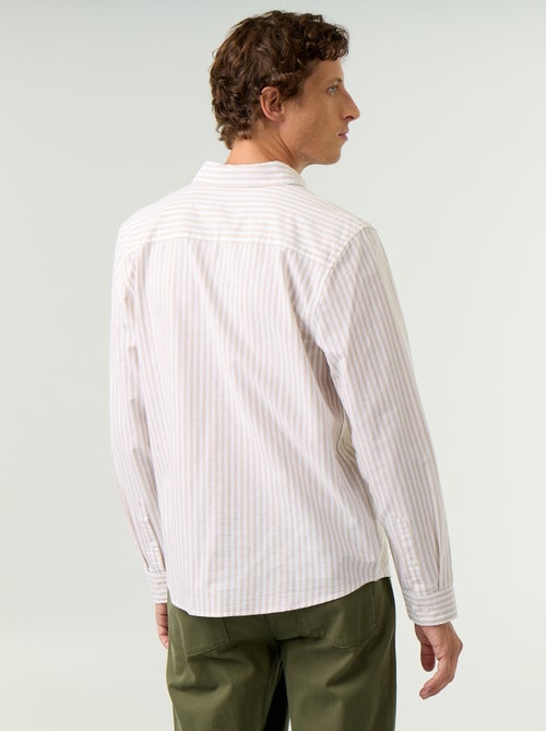 Striped shirt with button-down collar - Kiabi