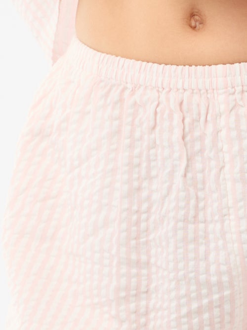 Striped short pajamas - 2 pieces - Kiabi