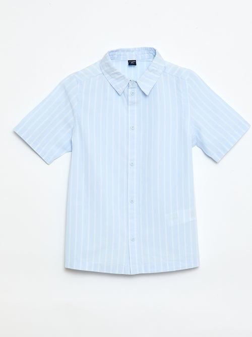 Striped Short-Sleeve Cotton Shirt - Kiabi