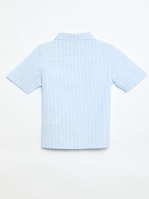 Striped Short-Sleeve Cotton Shirt - Kiabi