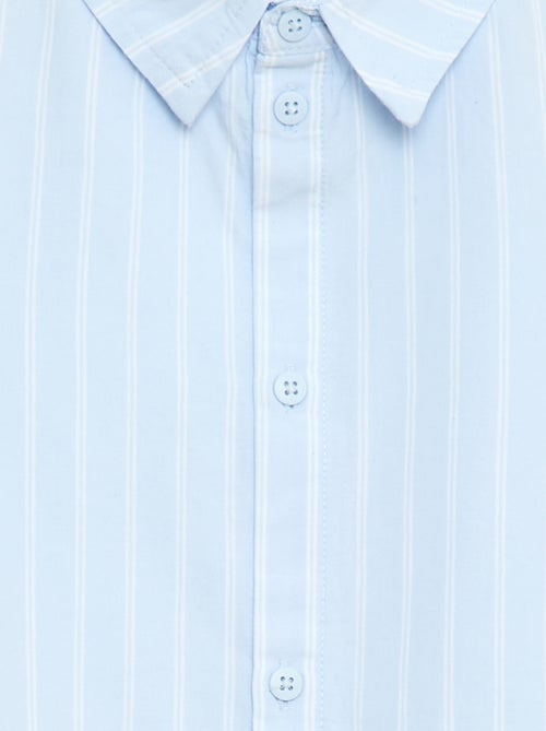 Striped Short-Sleeve Cotton Shirt - Kiabi