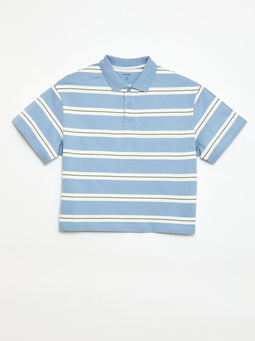 Striped Short-Sleeved Polo Shirt - Kiabi