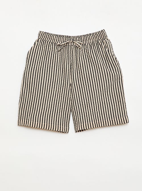 Striped shorts with drawstrings - Kiabi