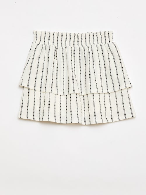 Striped Skort with Vertical Stripes - Kiabi
