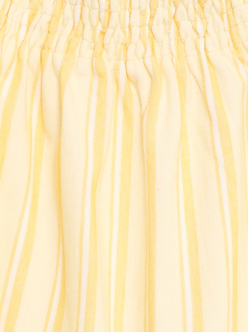Striped Strappy Dress Yellow - Kiabi