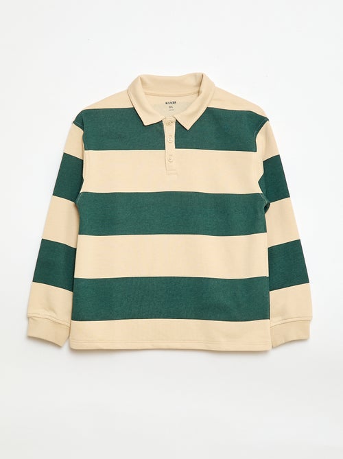 Striped Sweatshirt Polo Shirt - Kiabi