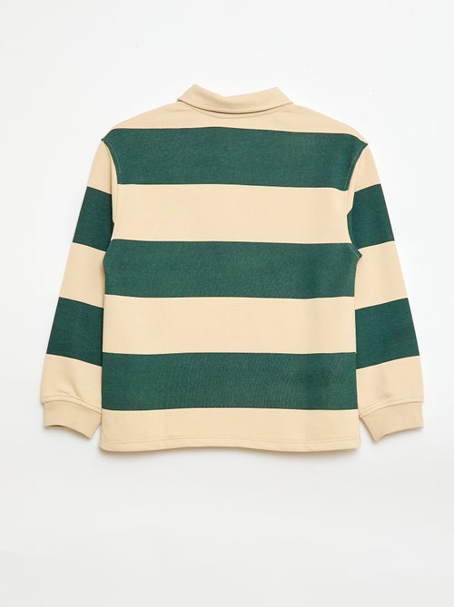 Striped Sweatshirt Polo Shirt - Kiabi