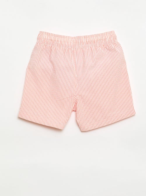 Striped Swim Shorts with Drawstrings - Kiabi