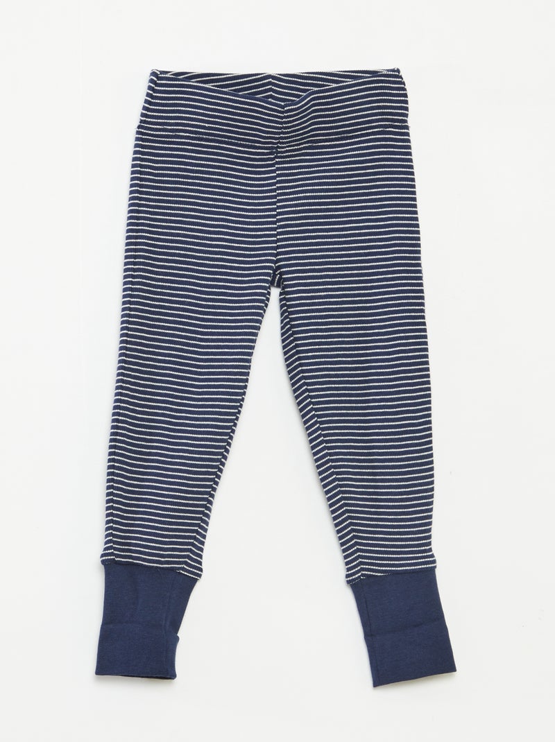 Striped T-shirt and trousers pyjama set - 2-piece set Blue - Kiabi