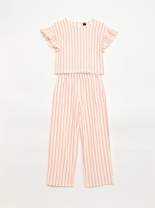 Striped T-shirt + Pants Set - 2 pieces - Kiabi