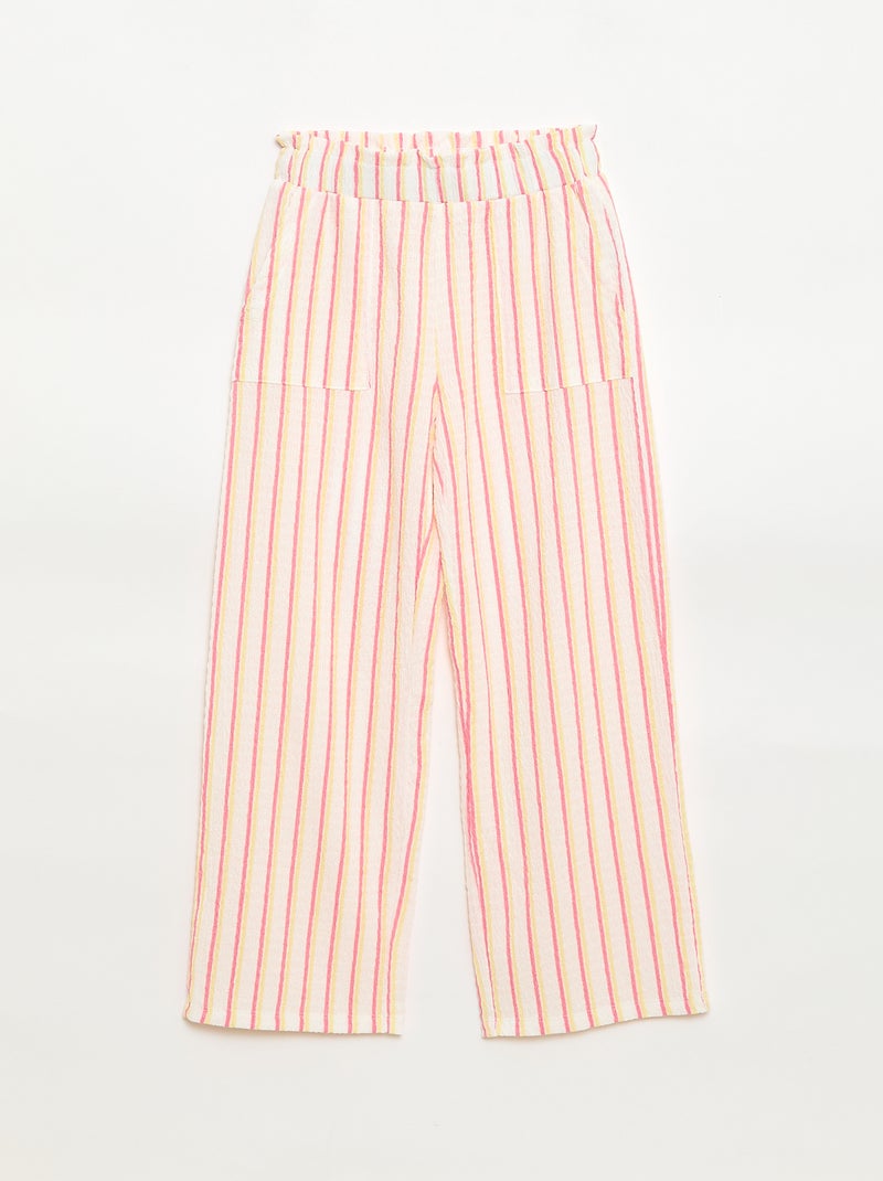 Striped T-shirt + Pants Set - 2 pieces Beige - Kiabi