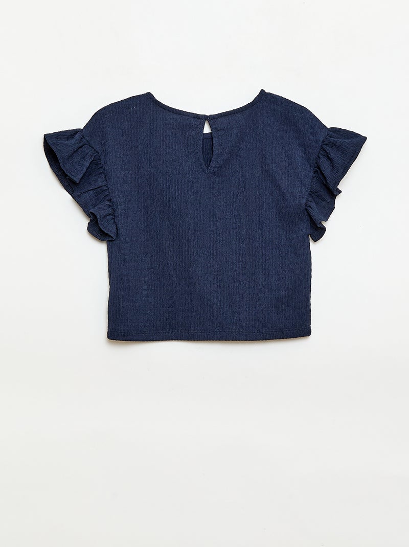 Striped T-shirt + Pants Set - 2 pieces Black - Kiabi