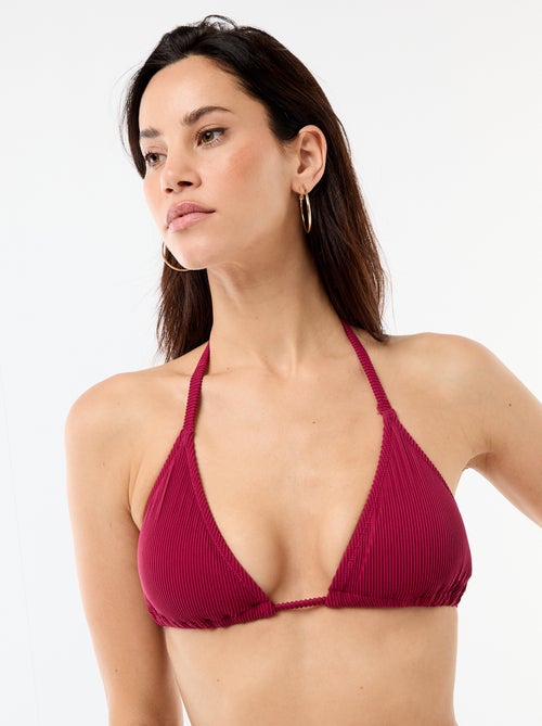 Strukturiertes Bikini-Top mit Bindebändern - Kiabi