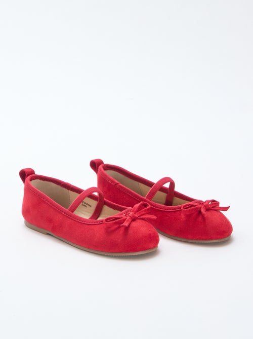 Suedette Ballerina Shoes with Strap - Kiabi
