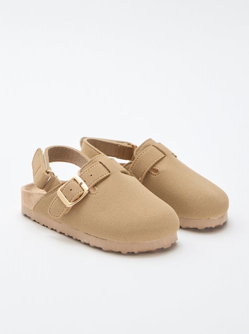 Suedette Clogs with Hook and Loop Fastener - Kiabi