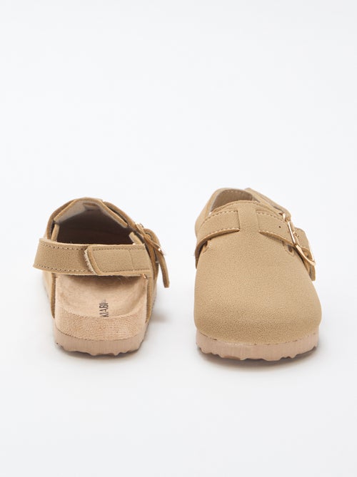 Suedette Clogs with Hook and Loop Fastener - Kiabi