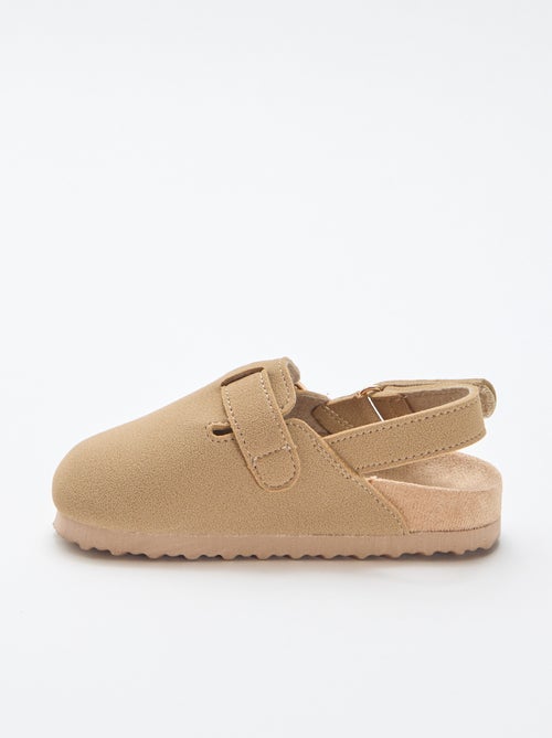 Suedette Clogs with Hook and Loop Fastener - Kiabi
