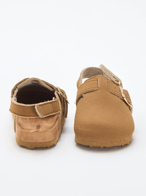 Suedette Clogs with Hook and Loop Fastener - Kiabi