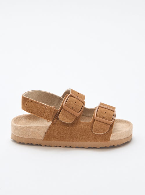 Suedette Flat Sandals - Kiabi