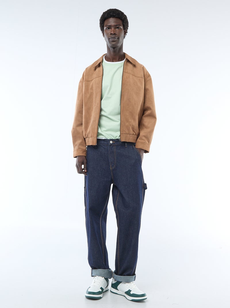 Suedette Jacket Beige - Kiabi