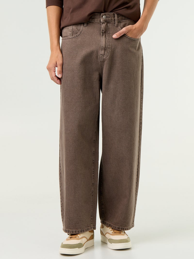 Super baggy fit jeans Brown - Kiabi