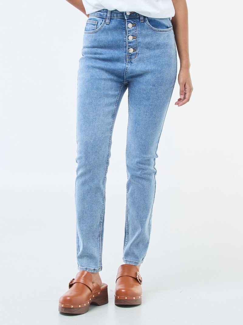 Super Skinny High-Waisted Jeans - L34 Blue - Kiabi