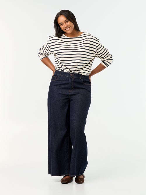 Super Wide Leg Jeans mit 5 Taschen - Kiabi