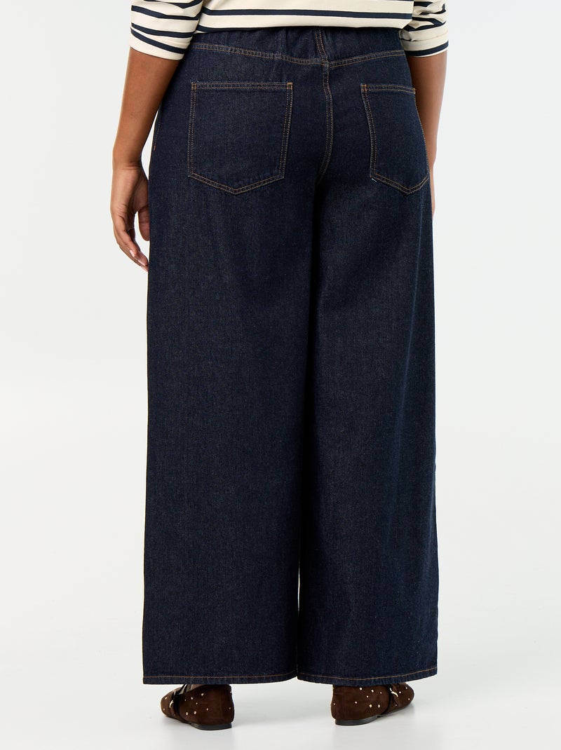 Super Wide Leg Jeans mit 5 Taschen Blau - Kiabi