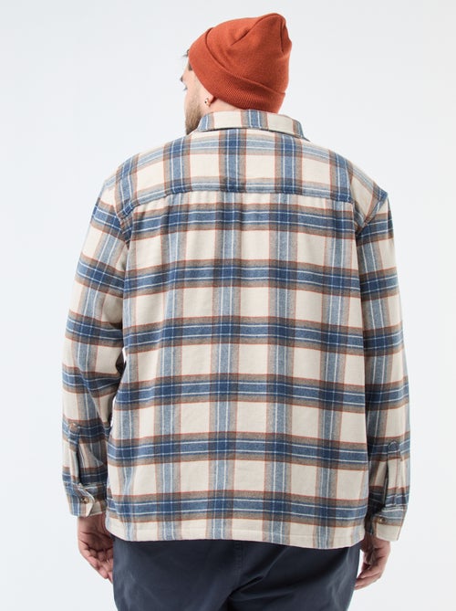 Sur chemise à carreaux en flanelle coton - Kiabi