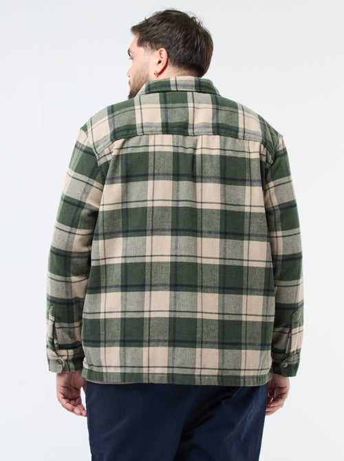 Sur chemise à carreaux en flanelle coton - Kiabi