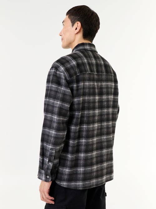 Surchemise à carreaux en flanelle - Kiabi