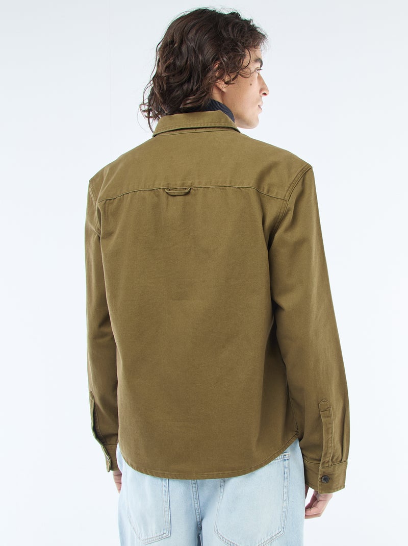 Surchemise en coton Vert - Kiabi