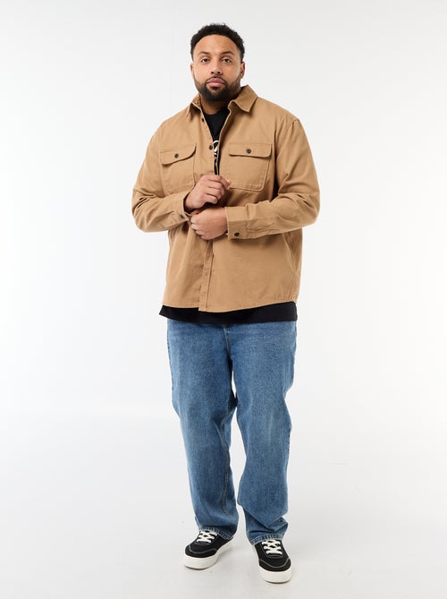 Surchemise en twill avec poches poitrine à rabat - Kiabi