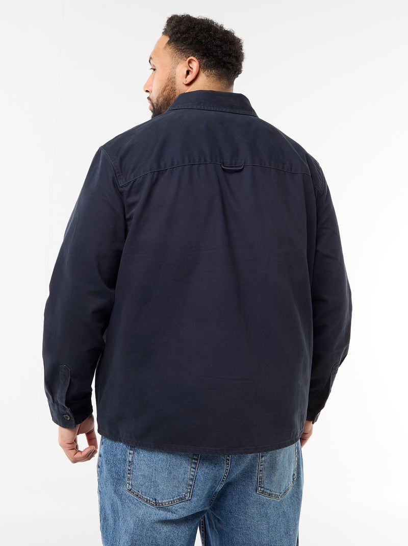 Surchemise en twill avec poches poitrine à rabat Bleu - Kiabi