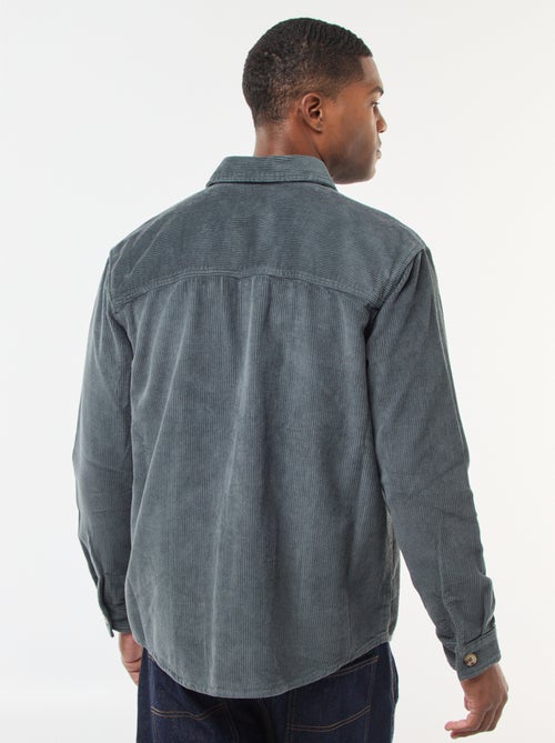 Surchemise en velours coton uni - Kiabi