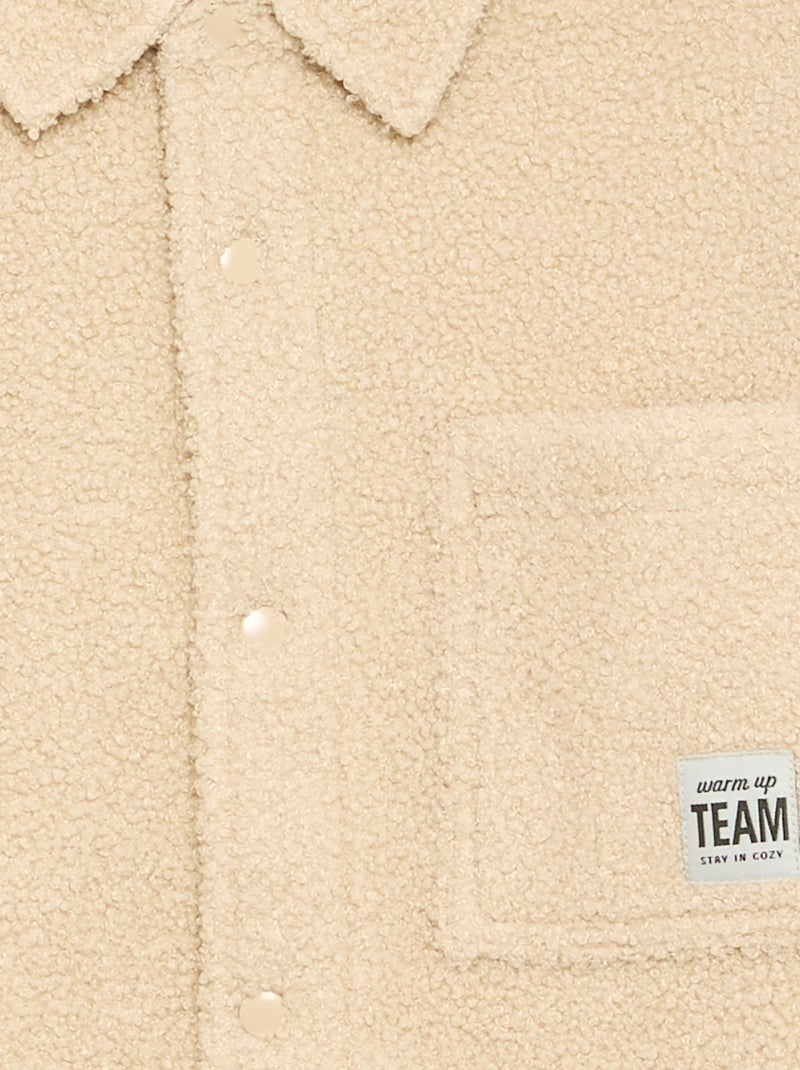 Surchemise moutonnée Beige - Kiabi