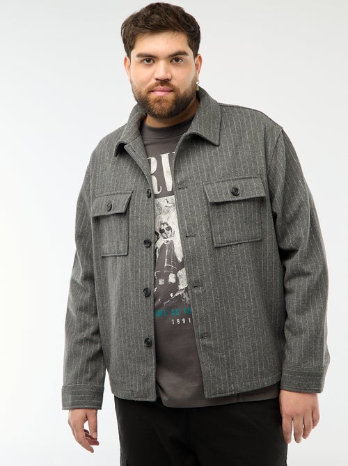 Surchemise ouverture boutonnée avec poches à rabat - Kiabi