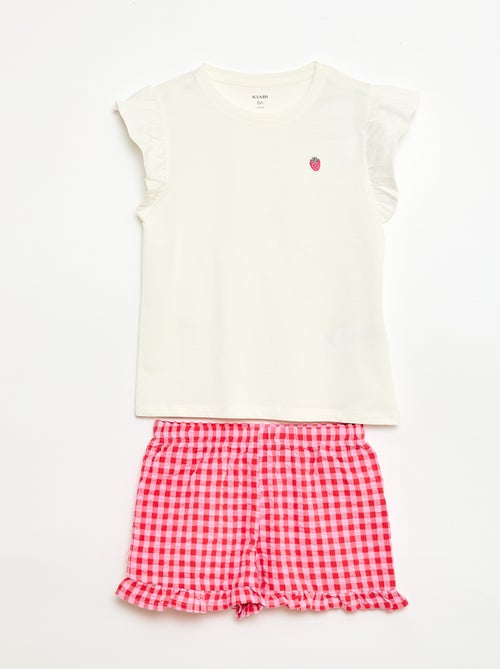 Süsses Pyjama-Set: T-Shirt + Shorts – 2-teilig - Kiabi