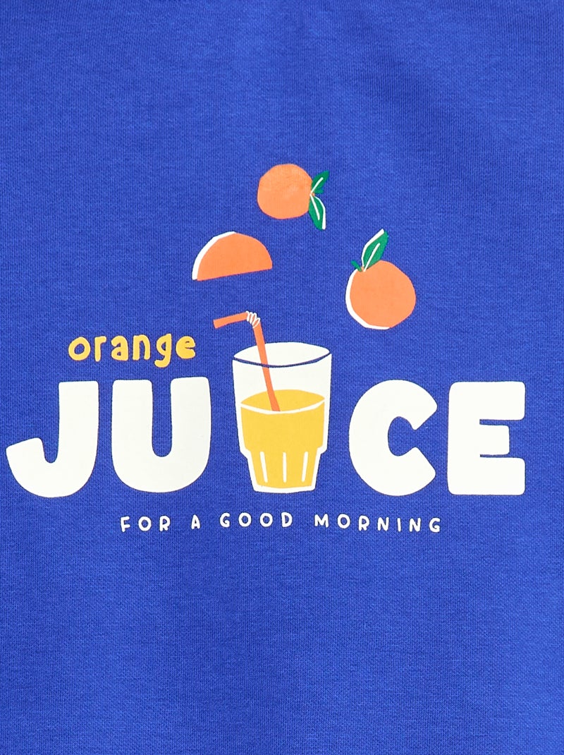 Sweat à capuche - Grafik Edition Bleu - Kiabi