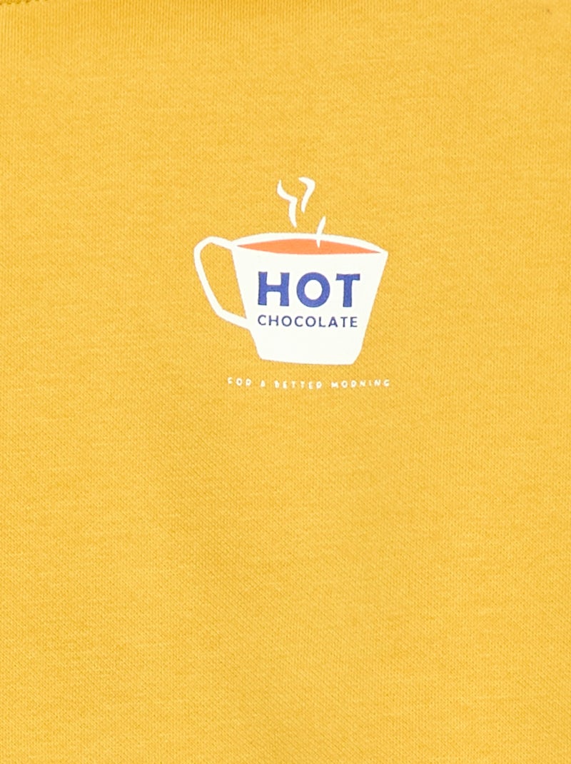 Sweat à capuche - Grafik Edition Jaune - Kiabi