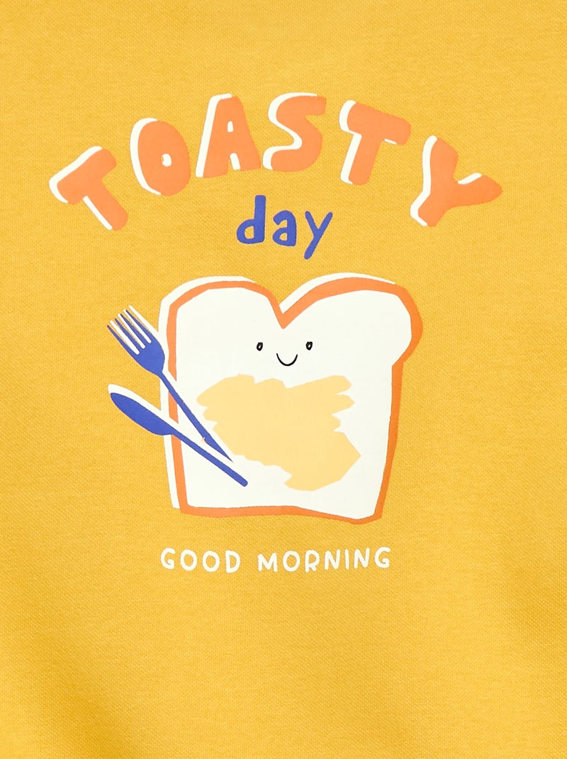 Sweat à capuche - Grafik Edition Jaune - Kiabi